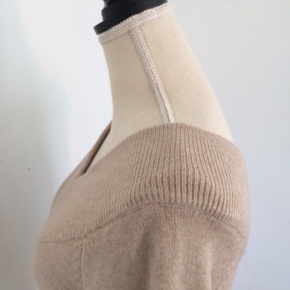 JDY Wide Neck Off Shoulder V Neck Sweater S NWT - Picture 6 of 9